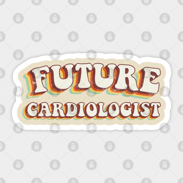 Future Cardiologist - Groovy Retro 70s Style Sticker by LuneFolk